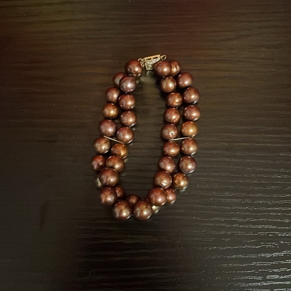 Honora Brown Pearl 14K Gold Clasp Bracelet - Picture 2 of 5